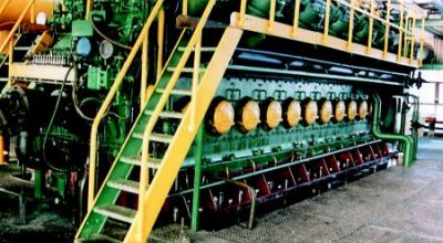 Motosprężarka GMVH-12, Odolanów, 1993 - Motosprężarka posadowiona na podkładkach EPY